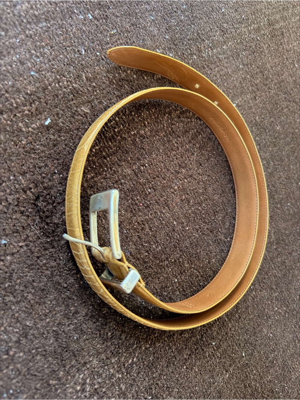 Ralph Lauren Tan Leather Belt with Silver Buckle - Picture 7 of 8